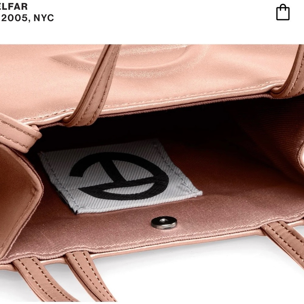 NWT Telfar Mini Bag in Shimmering Rose Gold - Picture 3 of 7